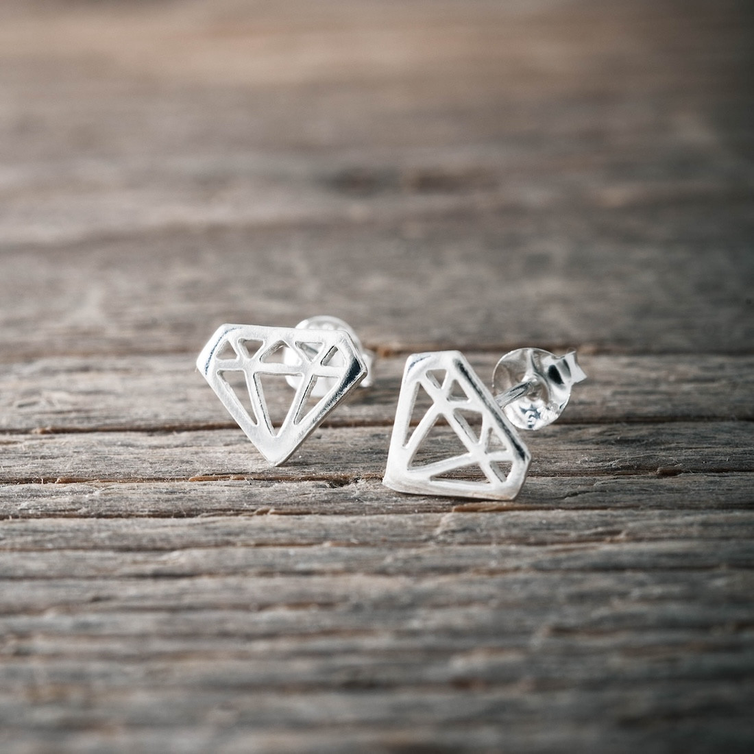 Silverörhängen diamant