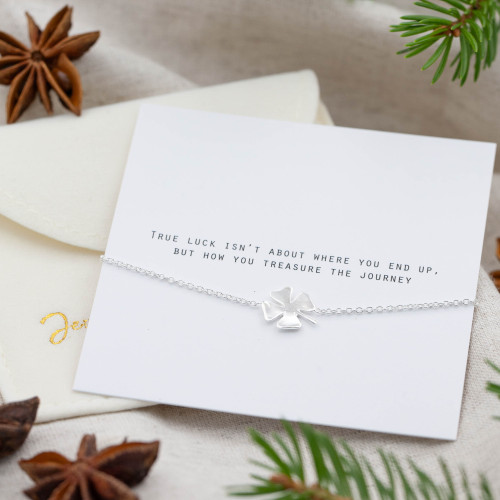 Silverarmband lyckoklöver