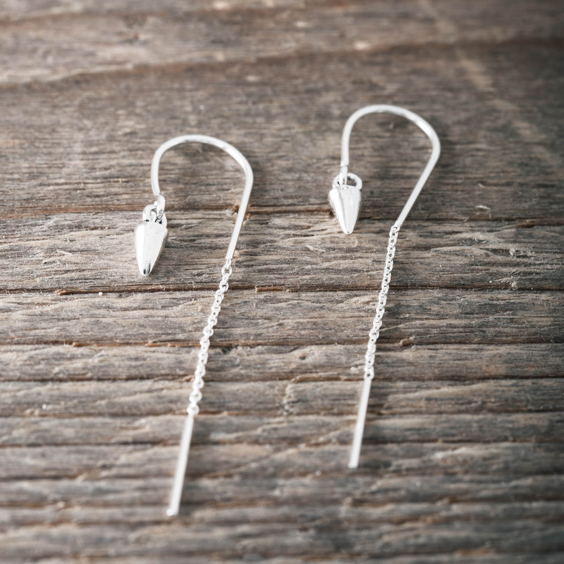 Silver Threader Earrings – Spike