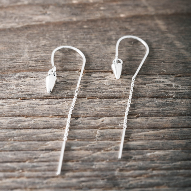 Silver Threader Earrings – Spike