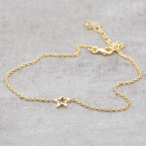 Gold Bracelet - Small Open Star