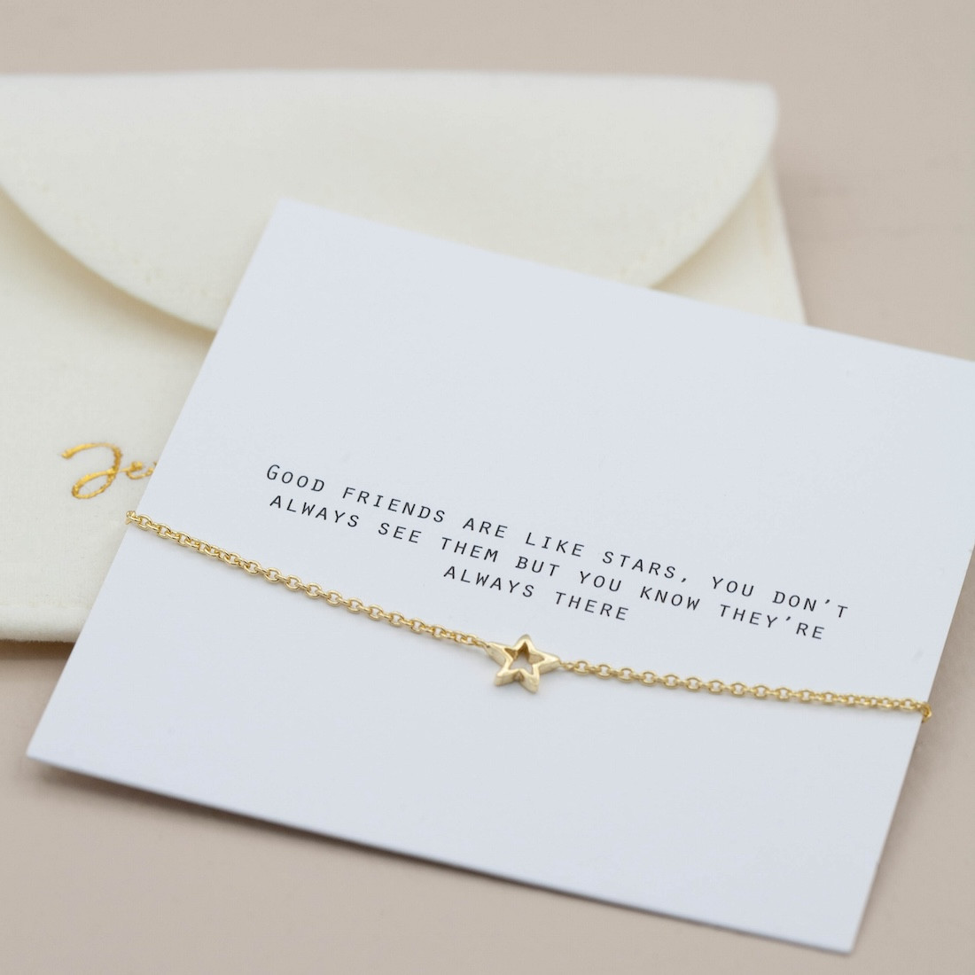 Gold Bracelet - Small Open Star
