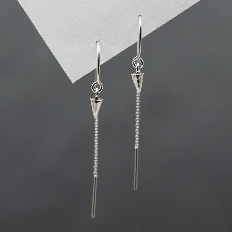 Silver Threader Earrings – Spike